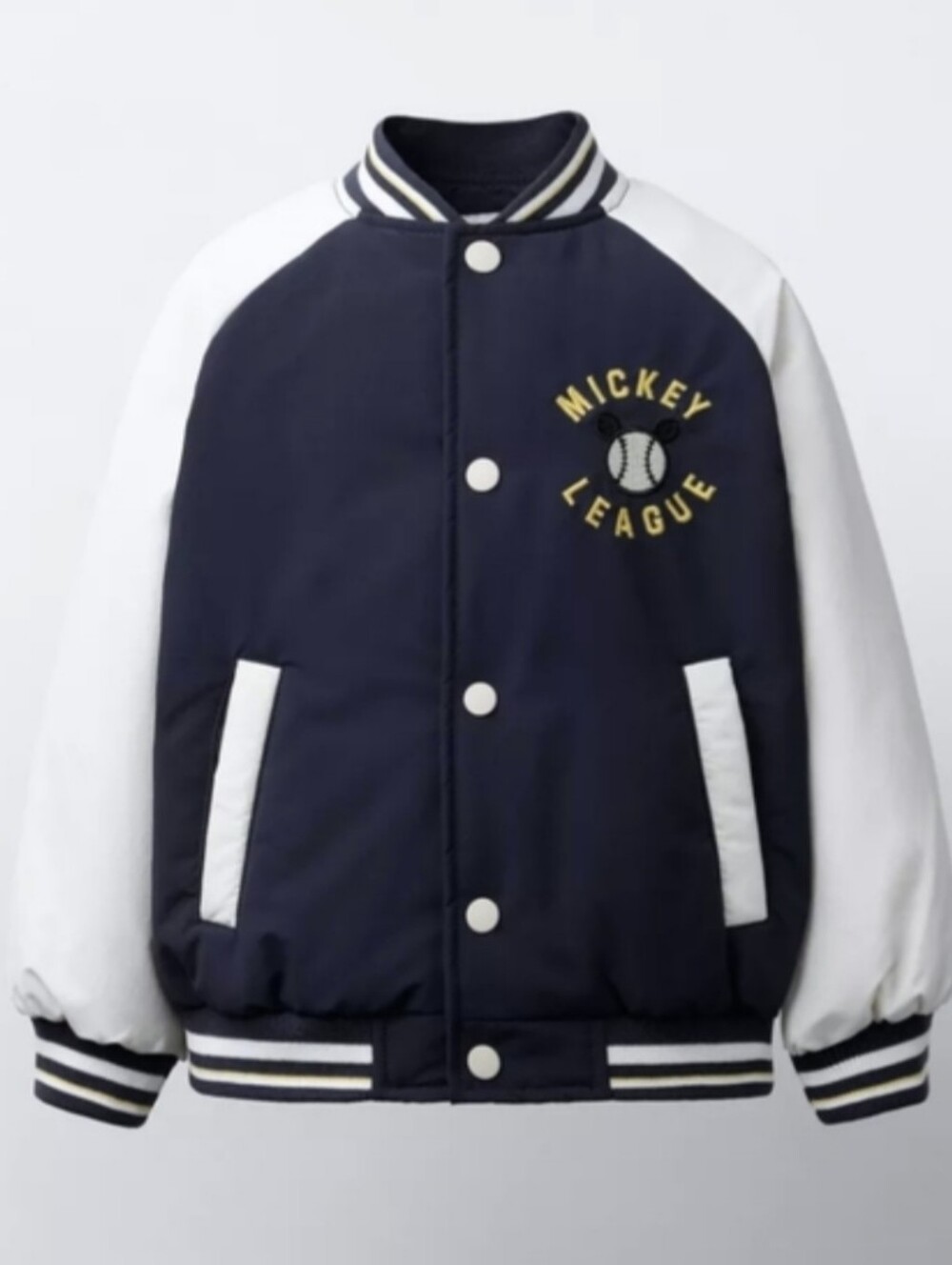 Zara Navy & White Varsity Jacket Size 3 Nwt